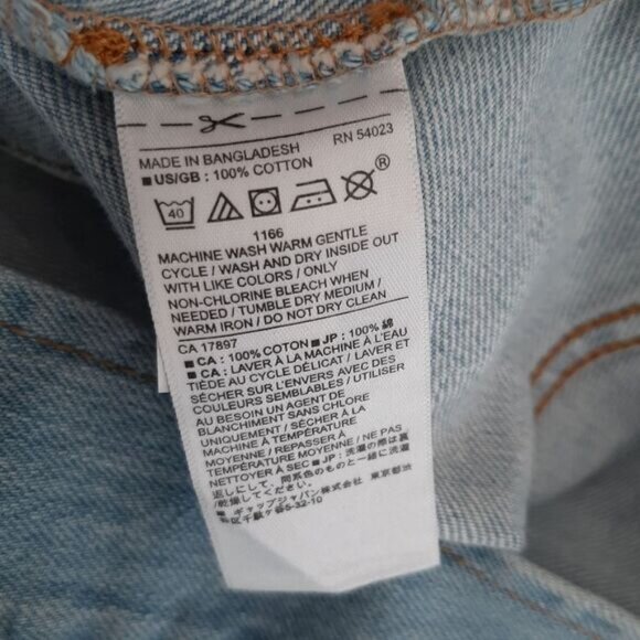 BANANA REPUBLIC Oversized Boxy Classic Button Down Jean Jacket Blue Sz XS - Picture 13 of 15